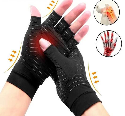 JointFlow™ Fingerless Copper Therapy Gloves